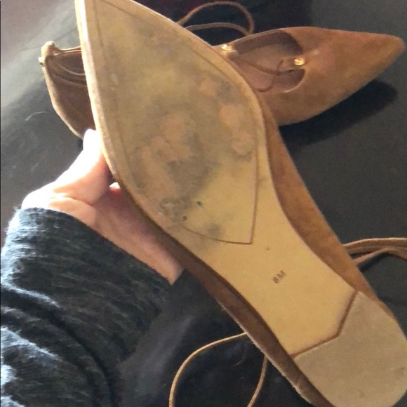Flats with ankle wrap.  Lots of wear left. Size 8 - Picture 2 of 4